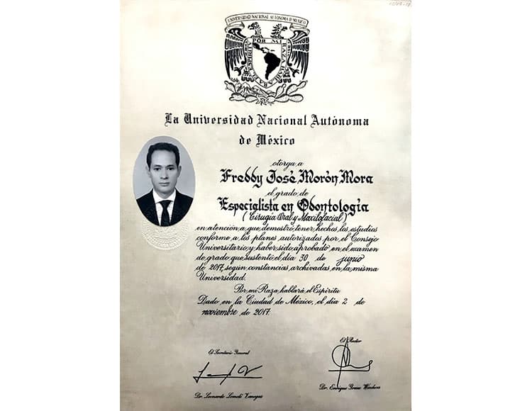 titulo cirujano maxilofacial dr fedy